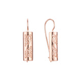 Pendientes de gancho de alambre en Oro 14K, colores de baño de oro rosa.