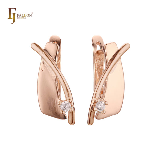 Rose Gold two tone earrings