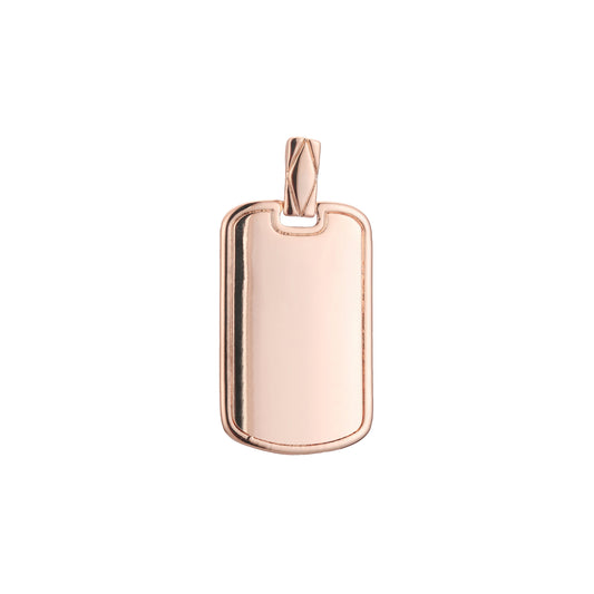 Colgante plano en Oro Rosa, baño de Oro 14K colores