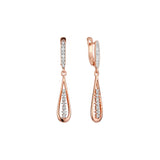 Earrings in Rose Gold, two tone plating colors