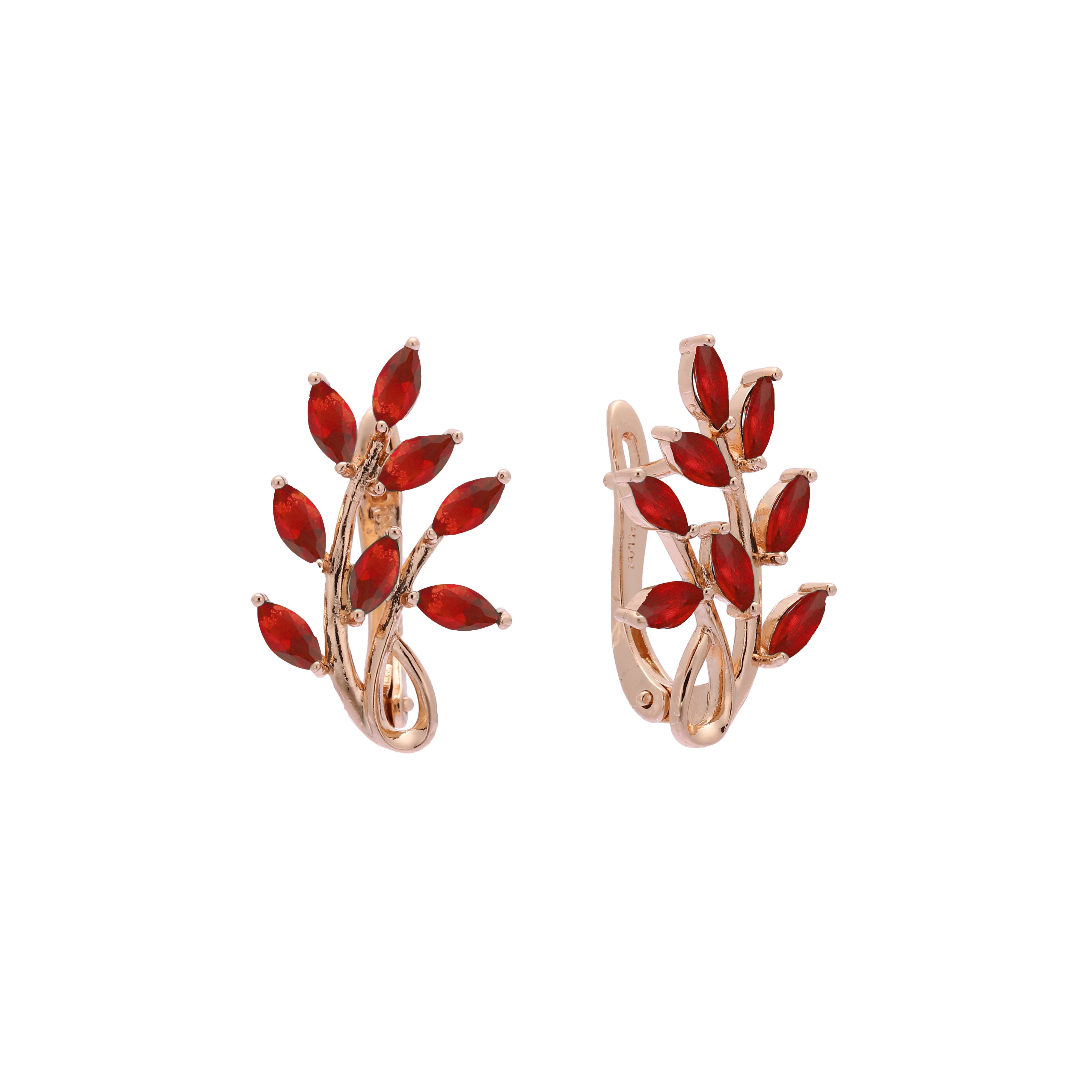 Rising cluster flower CZs Rose Gold earrings