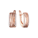 Rose Gold two tone earrings