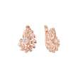 Life leaves solitaire earrings in 14K Gold, Rose Gold plating colors