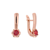 Solitaire earrings in 14K Gold, Rose Gold plating colors