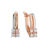 Earrings in Rose Gold, two tone plating colors