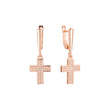 Cross cluster earrings in 14K Gold, Rose Gold plating colors