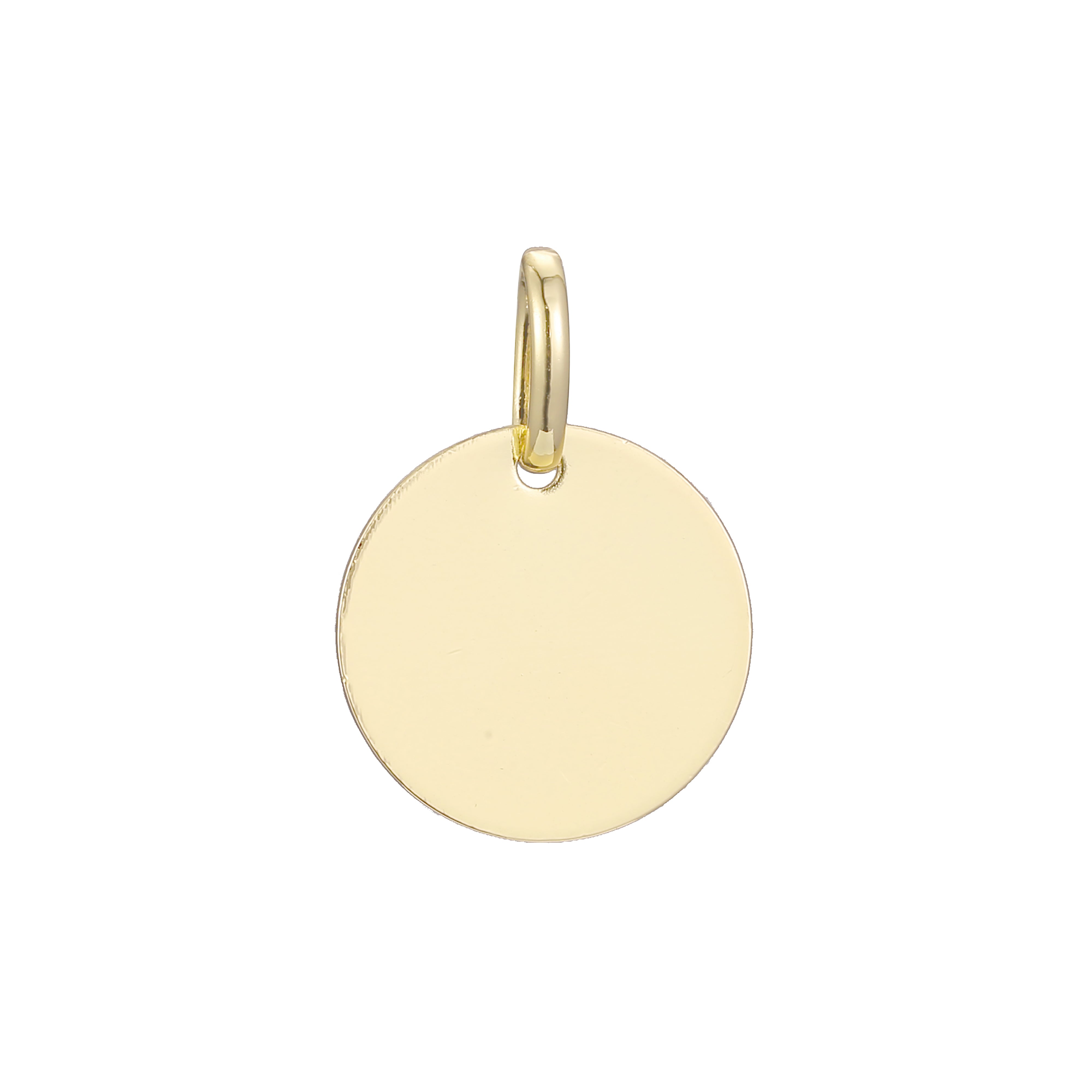 Plain disc pendant in Rose Gold, 14K Gold plating colors