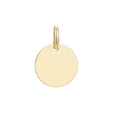 Plain disc pendant in Rose Gold, 14K Gold plating colors