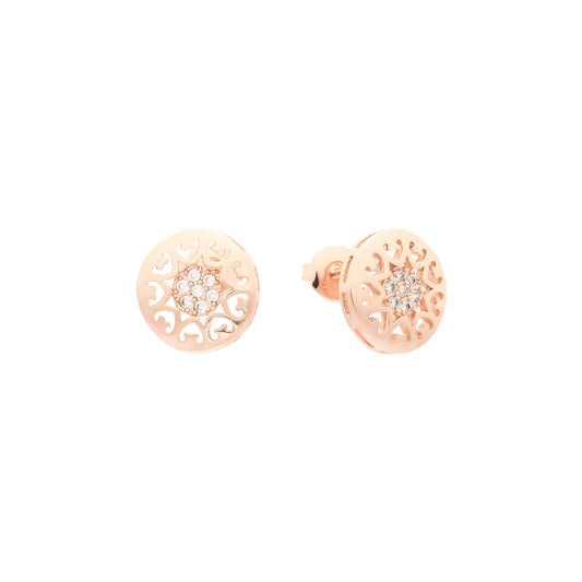 Brincos em ouro 14K, cores banhadas a ouro rosa