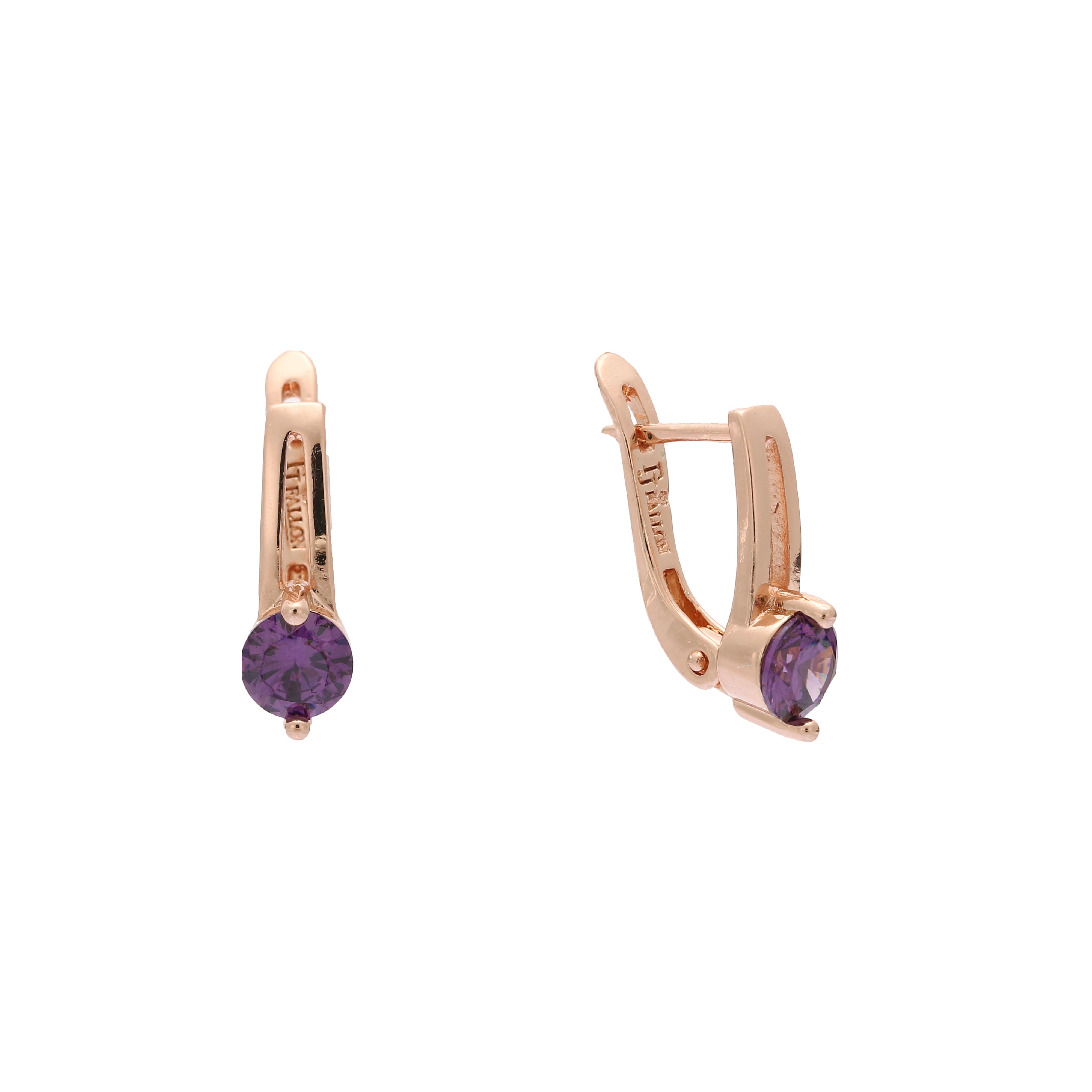 Rose Gold solitaire earrings