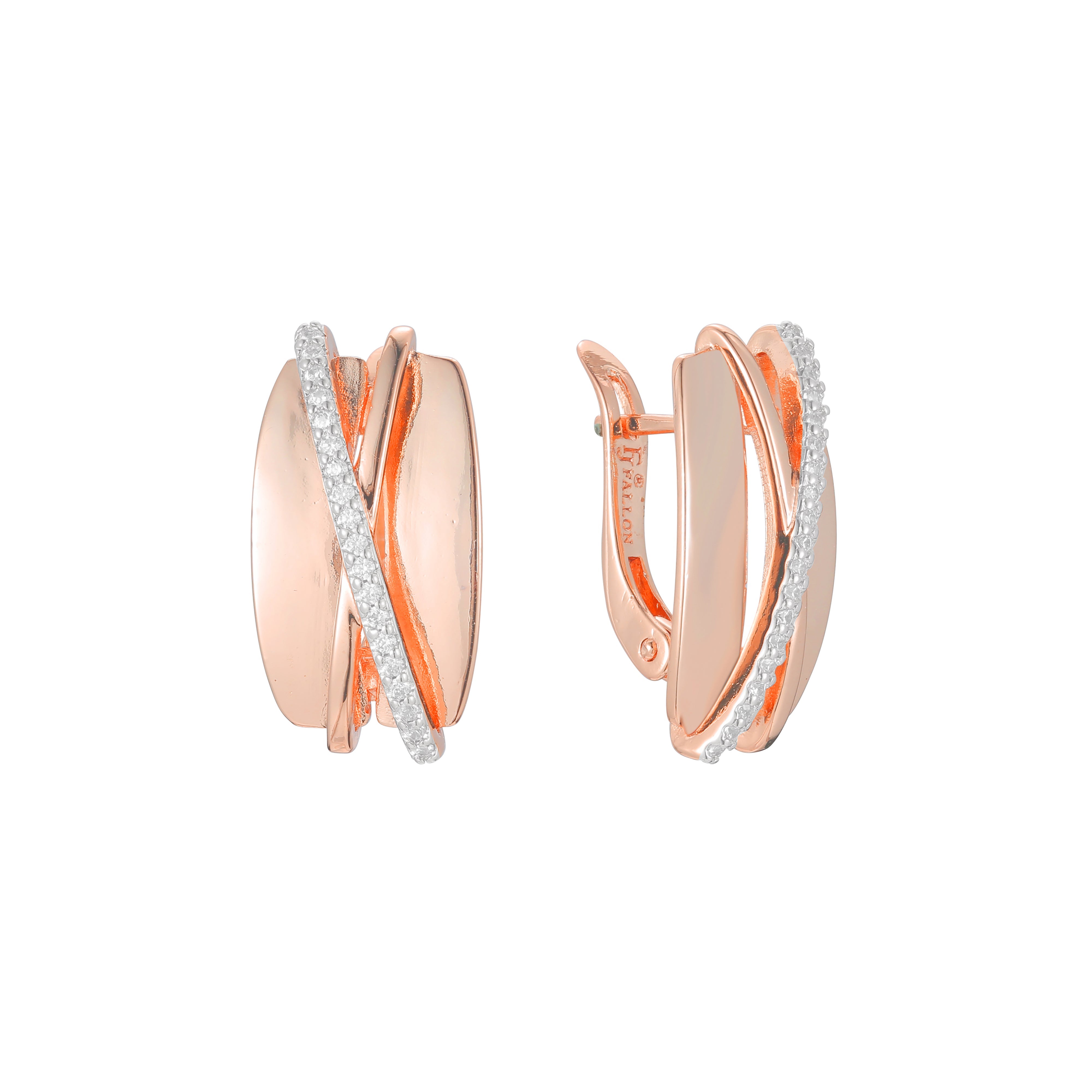 Earrings in 14K Gold, Rose Gold, two tone plating colors