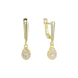 Drop earrings in 14K Gold, Rose Gold, two tone plating colors