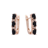 Rose Gold three stones earrings