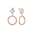 Earrings in Rose Gold, two tone plating colors