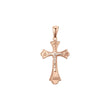 Rose Gold two tone cross pendant