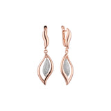 Earrings in 14K Gold, Rose Gold, two tone plating colors