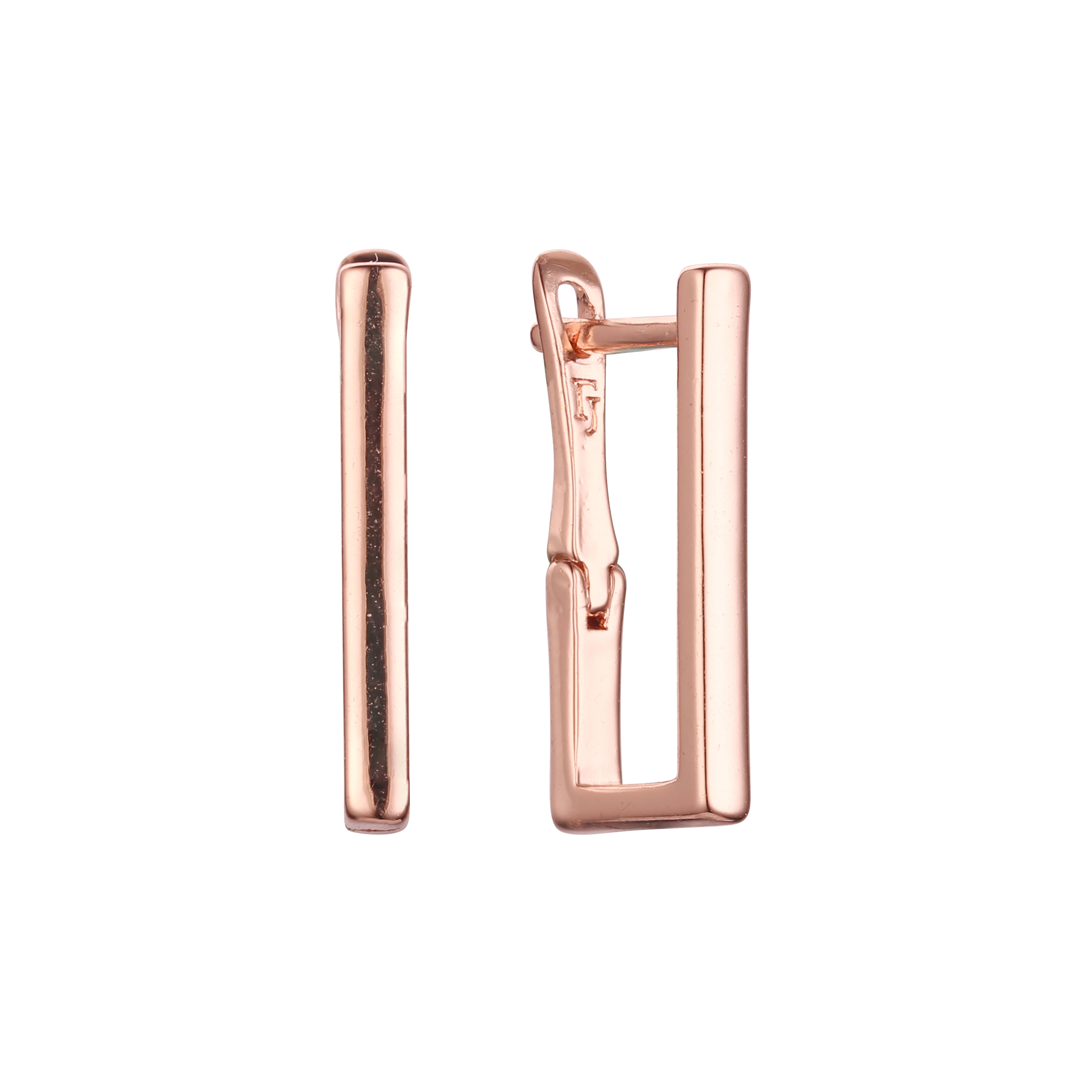 Brincos em ouro 14K, cores banhadas a ouro rosa