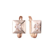 Rose Gold two tone earrings