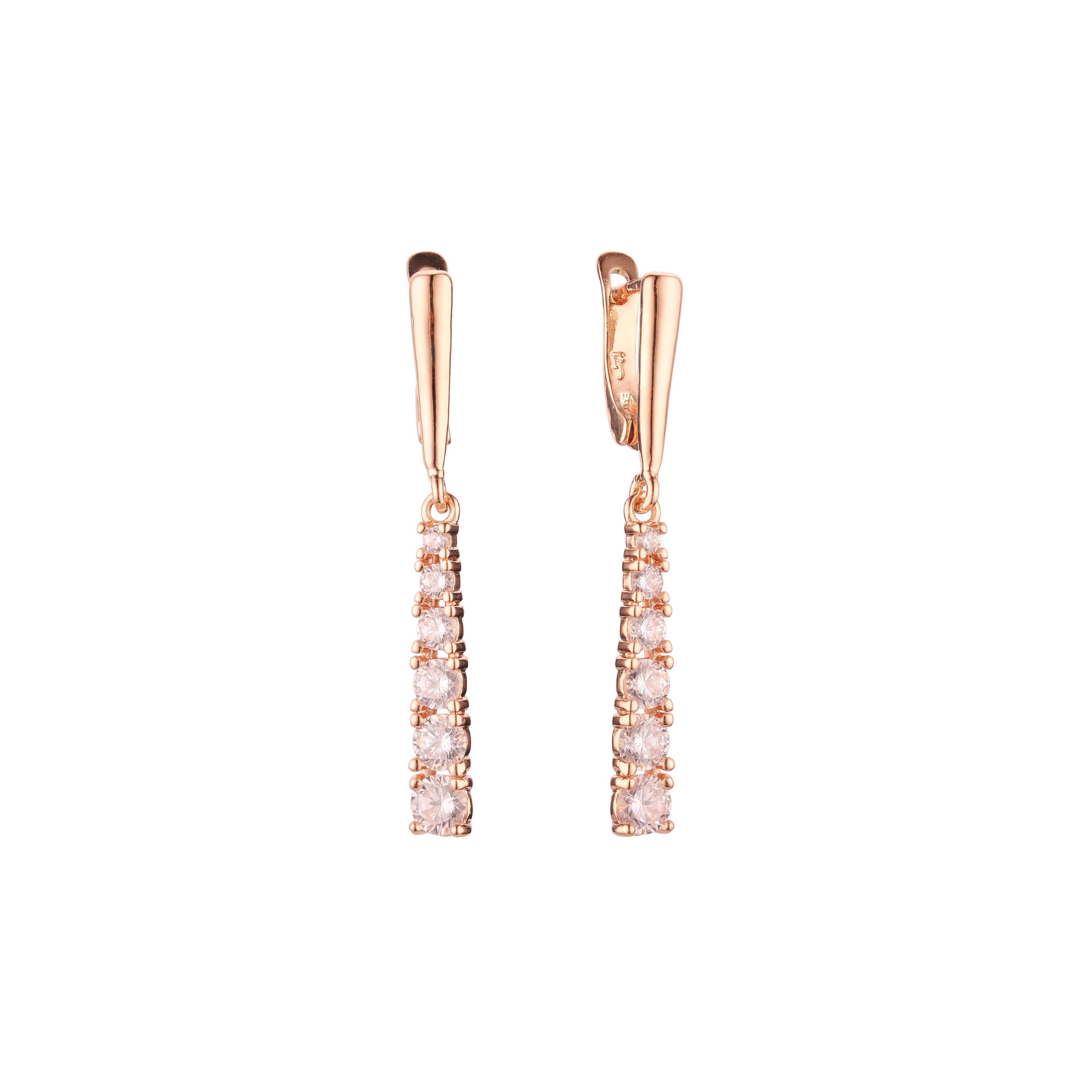 Pendientes de oro rosa