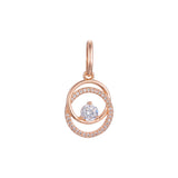 Pingente em ouro rosa, cores banhadas a ouro 14K