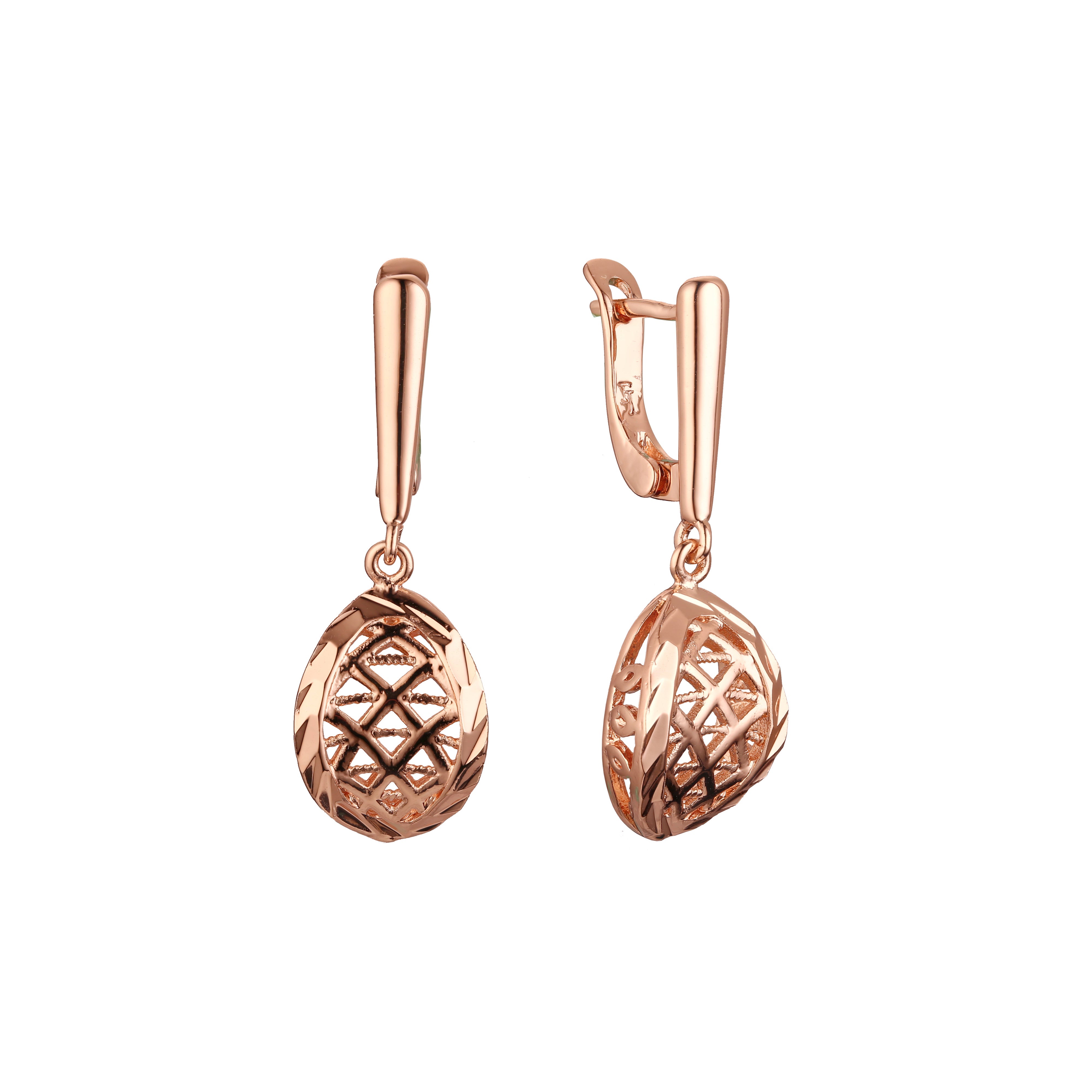 Pendientes de oro rosa