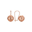 Rose Gold lantern wire hook earrings with beads