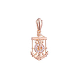 Luxurious anchor pendant in Rose Gold, 14K Gold plating colors