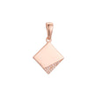 Pingente em ouro rosa de dois tons, cores banhadas a ouro 14K