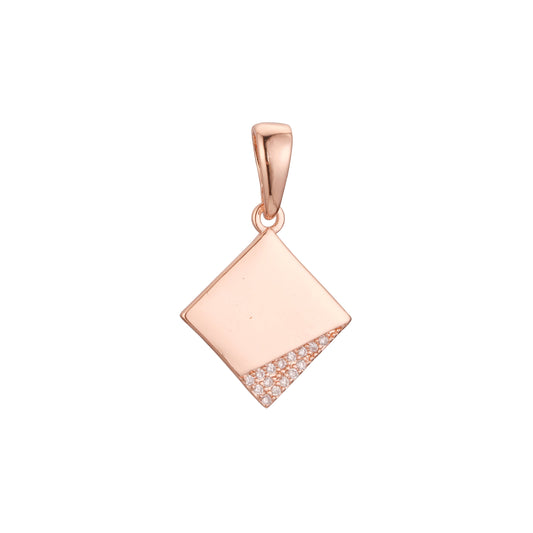 Pendant in Rose Gold two tone, 14K Gold plating colors