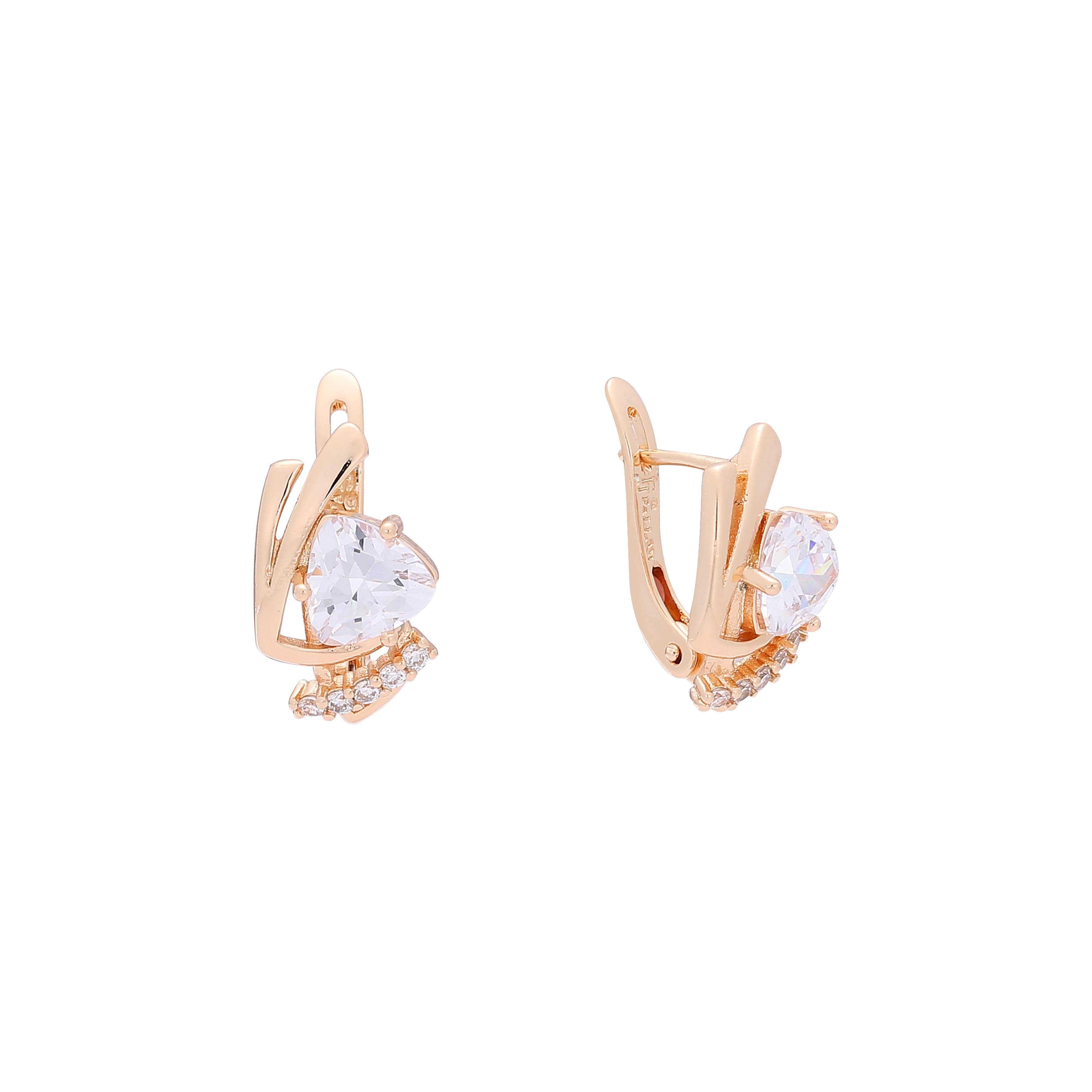 Rose Gold solitaire earrings