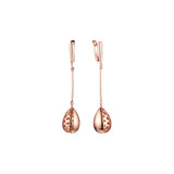 Drop earrings in 14K Gold, Rose Gold plating colors