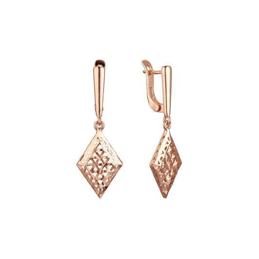 Pendientes de oro rosa