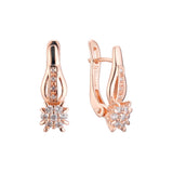 Aretes en Oro 14K, Oro Rosa, baño en dos tonos