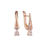 Aretes de racimo en Oro de 14K, baño de Oro Rosa colores