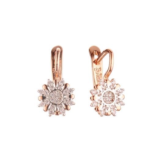 Rose Gold two tone earrings