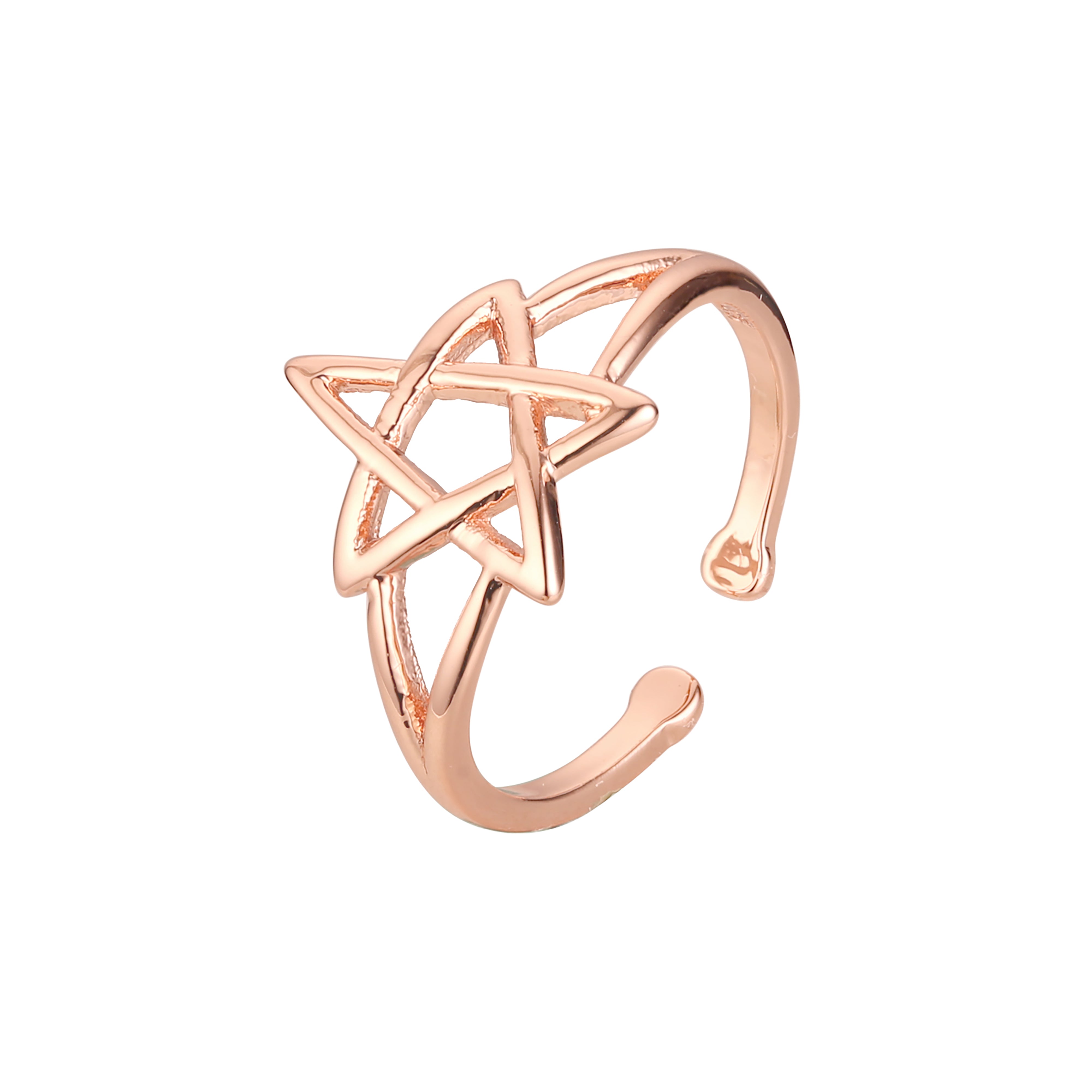 D¨¹nne Zickzack-Ringe aus Ros¨¦gold