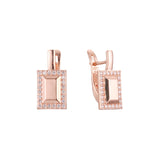 Cluster earrings in 14K Gold, Rose Gold, two tone plating colors