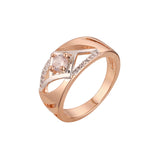 Rose Gold two tone solitaire design rings