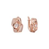 Aretes de racimo en Oro de 14K, Oro Rosa, baño de dos colores