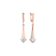 Solitaire earrings in 14K Gold, Rose Gold, two tone plating colors