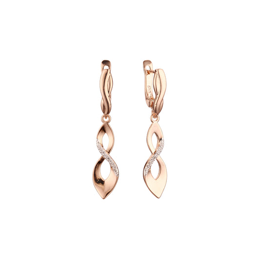 Rose Gold two tone earrings