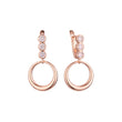 Cluster circle drop earrings in 14K Gold, Rose Gold plating colors