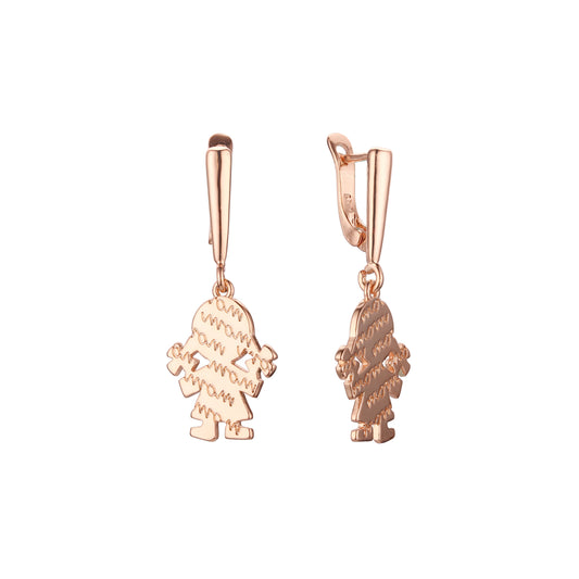 Rose Gold earrings with kids