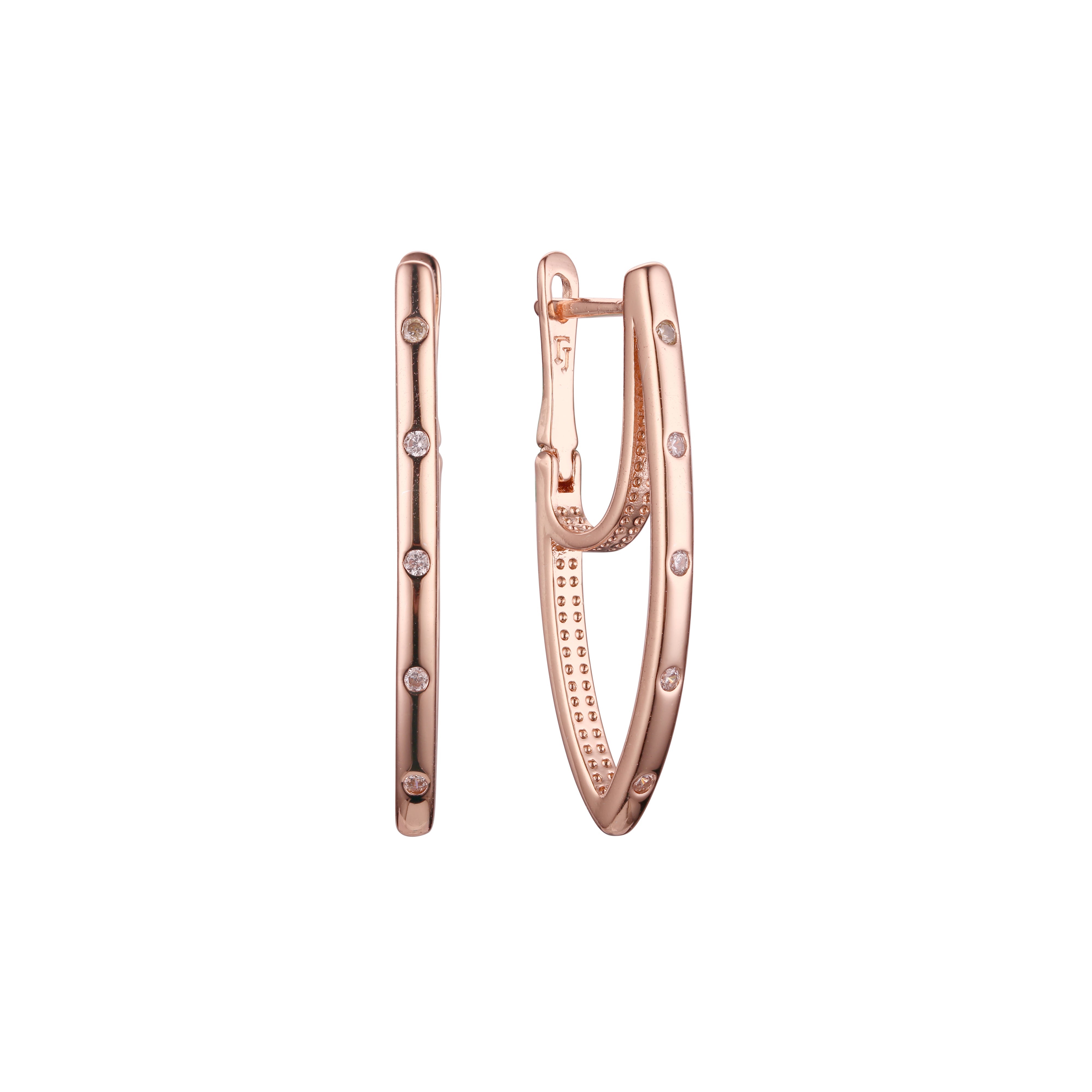 Earrings in 14K Gold, Rose Gold plating colors