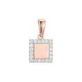 Pendant in Rose Gold two tone, 14K Gold plating colors