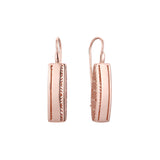 Wire hook earrings in 14K Gold, Rose Gold plating colors