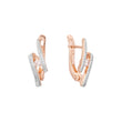 Cluster earrings in 14K Gold, Rose Gold, two tone plating colors