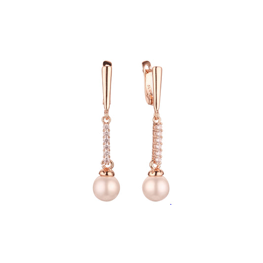 Earrings in Rose Gold, two tone plating colors