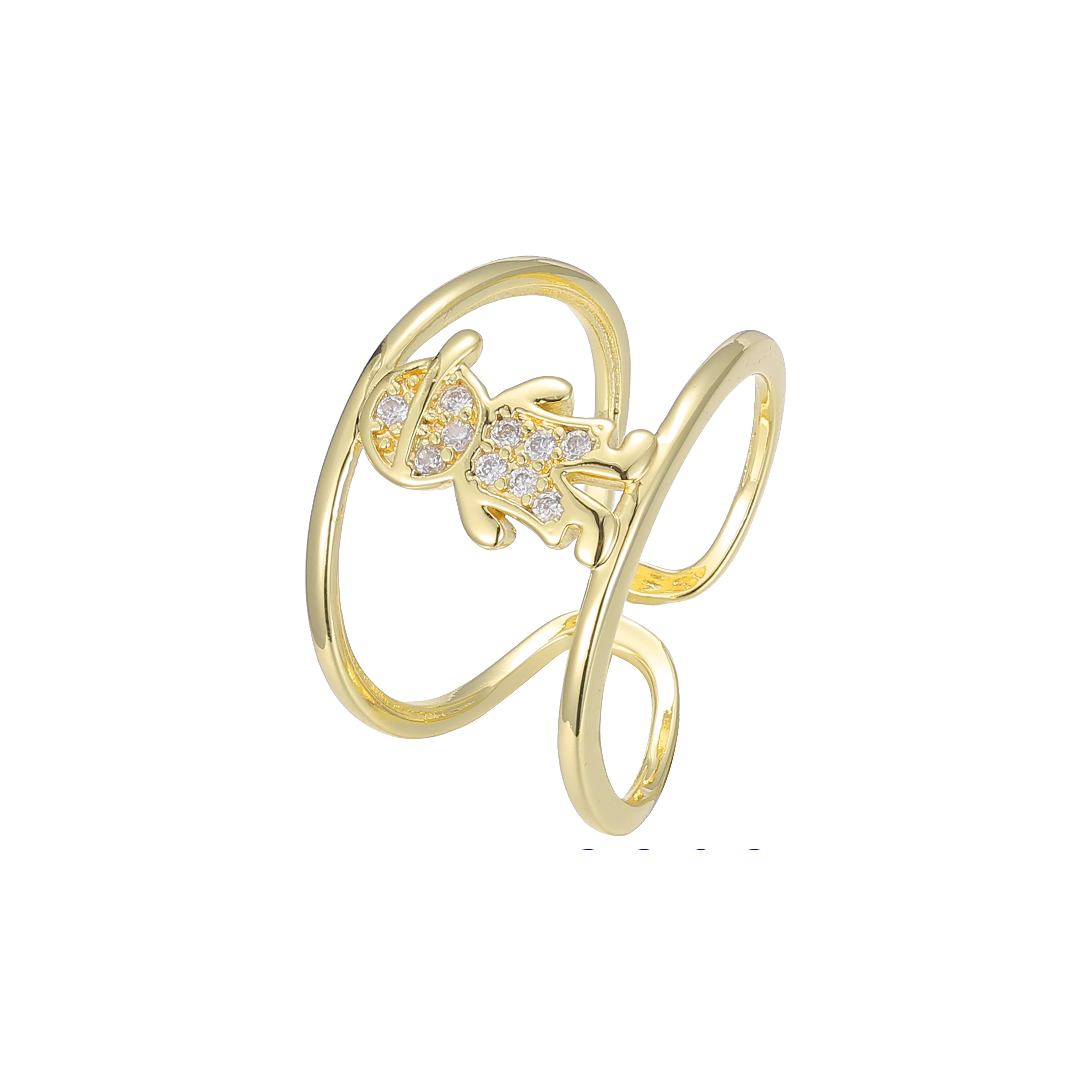 14K Gold kid open rings