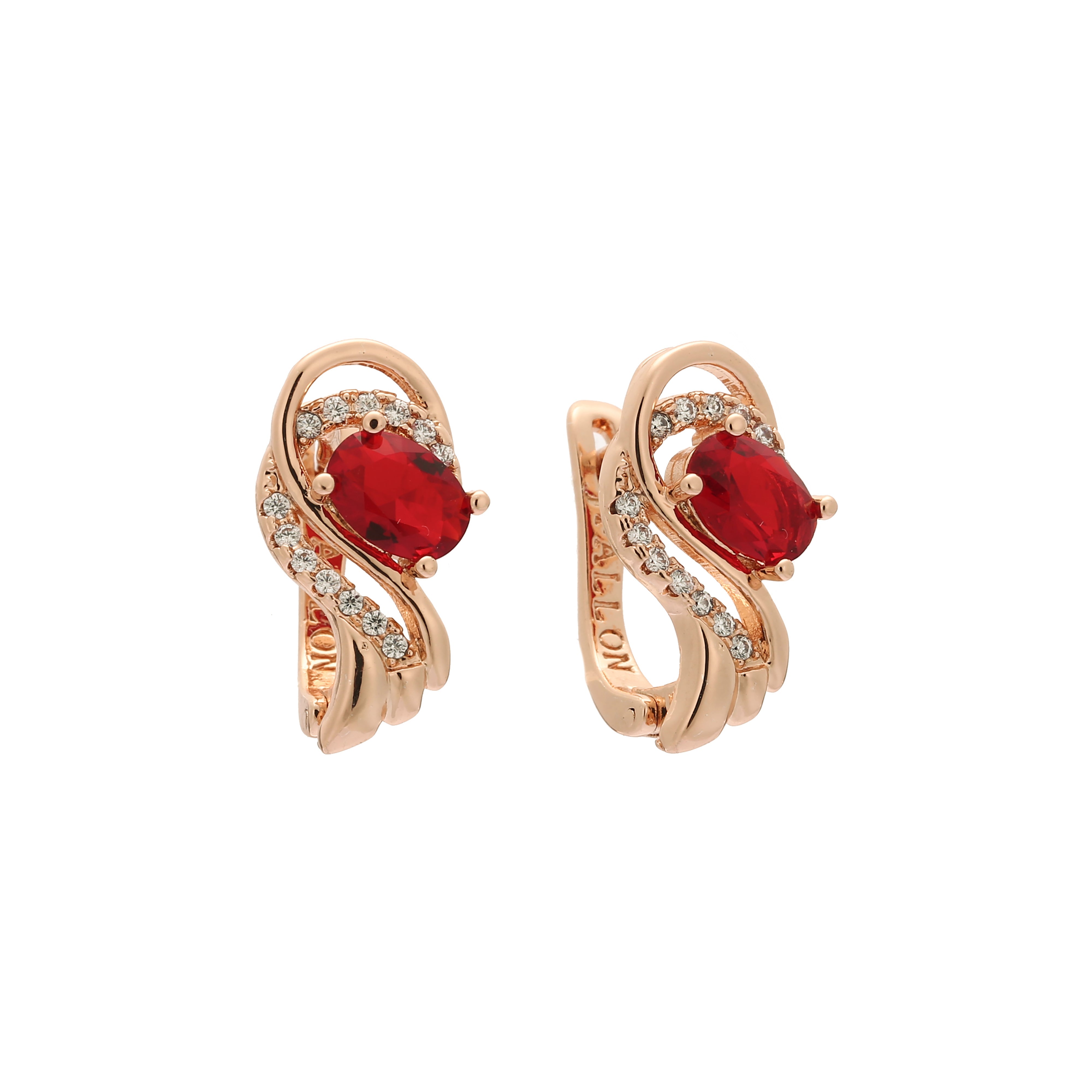 Pendientes de oro rosa